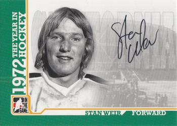 2009-10 In The Game 1972 The Year In Hockey - Autographs #A-SW Stan Weir  Front