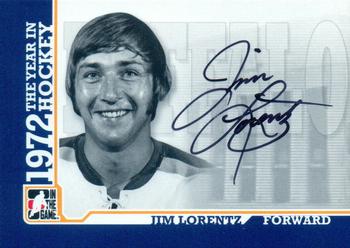2009-10 In The Game 1972 The Year In Hockey - Autographs #A-JLO Jim Lorentz  Front