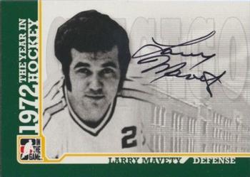 2009-10 In The Game 1972 The Year In Hockey - Autographs #A-LMA Larry Mavety  Front