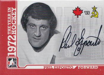 2009-10 In The Game 1972 The Year In Hockey - Autographs #A-PE2 Phil Esposito Front