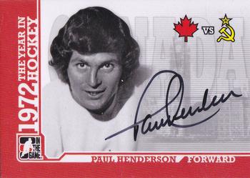 2009-10 In The Game 1972 The Year In Hockey - Autographs #A-PH2 Paul Henderson Front