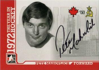 2009-10 In The Game 1972 The Year In Hockey - Autographs #A-PMA2 Pete Mahovlich Front