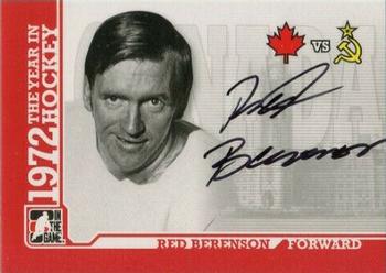 2009-10 In The Game 1972 The Year In Hockey - Autographs #A-RBE2 Red Berenson Front