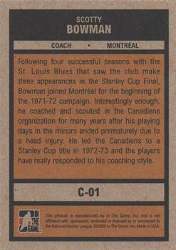 2009-10 In The Game 1972 The Year In Hockey - Coaches #C-01 Scotty Bowman Back