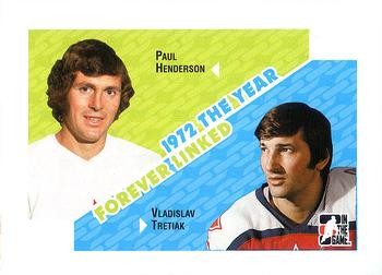 2009-10 In The Game 1972 The Year In Hockey - Forever Linked #FL-01 Paul Henderson / Vladislav Tretiak Front