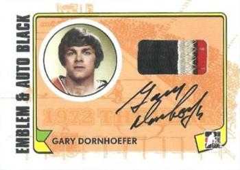 2009-10 In The Game 1972 The Year In Hockey - Game Used Emblem Autographs Black #MA-GD Gary Dornhoefer Front