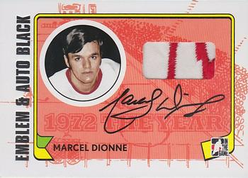 2009-10 In The Game 1972 The Year In Hockey - Game Used Emblem Autographs Black #MA-MD Marcel Dionne Front