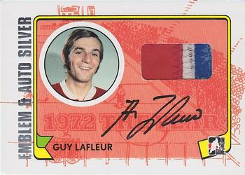 2009-10 In The Game 1972 The Year In Hockey - Game Used Emblem Autographs Silver #MA-GL Guy Lafleur Front
