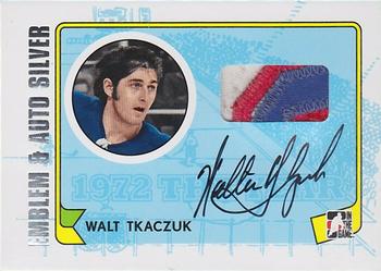 2009-10 In The Game 1972 The Year In Hockey - Game Used Emblem Autographs Silver #MA-WT Walt Tkaczuk Front