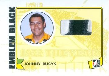 2009-10 In The Game 1972 The Year In Hockey - Game Used Emblem Black #M-02 Johnny Bucyk Front
