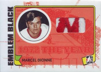 2009-10 In The Game 1972 The Year In Hockey - Game Used Emblem Black #M-07 Marcel Dionne Front