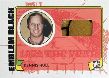 2009-10 In The Game 1972 The Year In Hockey - Game Used Emblem Black #M-17 Dennis Hull Front