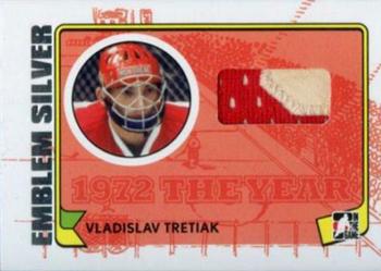 2009-10 In The Game 1972 The Year In Hockey - Game Used Emblem Silver #M-13 Vladislav Tretiak Front