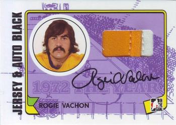 2009-10 In The Game 1972 The Year In Hockey - Game Used Jersey Autographs Black #MA-RV Rogie Vachon Front