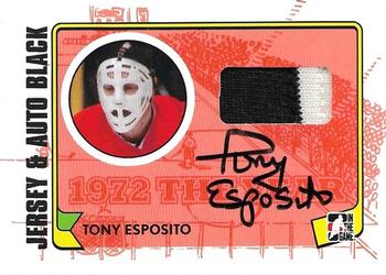 2009-10 In The Game 1972 The Year In Hockey - Game Used Jersey Autographs Black #MA-TE Tony Esposito Front
