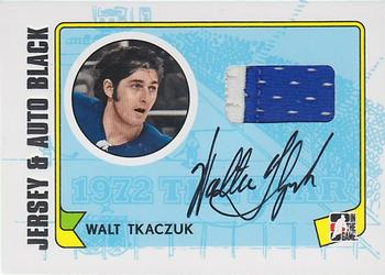 2009-10 In The Game 1972 The Year In Hockey - Game Used Jersey Autographs Black #MA-WT Walt Tkaczuk Front