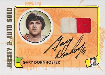 2009-10 In The Game 1972 The Year In Hockey - Game Used Jersey Autographs Gold #MA-GD Gary Dornhoefer Front