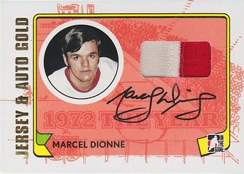 2009-10 In The Game 1972 The Year In Hockey - Game Used Jersey Autographs Gold #MA-MD Marcel Dionne Front