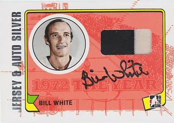 2009-10 In The Game 1972 The Year In Hockey - Game Used Jersey Autographs Silver #MA-BW Bill White  Front