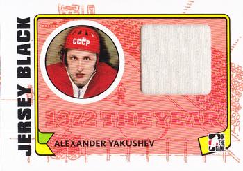 2009-10 In The Game 1972 The Year In Hockey - Game Used Jersey Black #M-03 Alexander Yakushev  Front