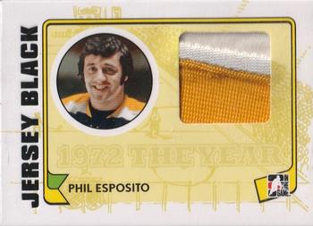 2009-10 In The Game 1972 The Year In Hockey - Game Used Jersey Black #M-09 Phil Esposito  Front