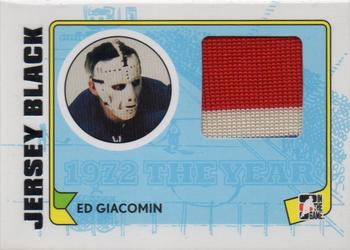2009-10 In The Game 1972 The Year In Hockey - Game Used Jersey Black #M-11 Ed Giacomin  Front