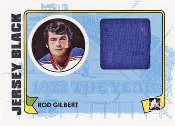 2009-10 In The Game 1972 The Year In Hockey - Game Used Jersey Black #M-12 Rod Gilbert  Front