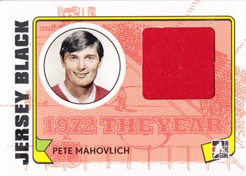 2009-10 In The Game 1972 The Year In Hockey - Game Used Jersey Black #M-14 Pete Mahovlich  Front