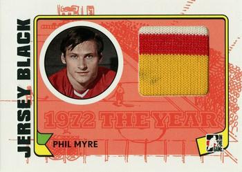 2009-10 In The Game 1972 The Year In Hockey - Game Used Jersey Black #M-34 Phil Myre  Front