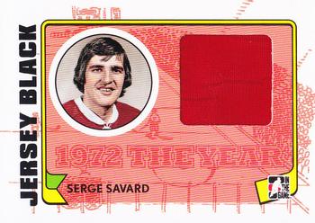 2009-10 In The Game 1972 The Year In Hockey - Game Used Jersey Black #M-35 Serge Savard  Front