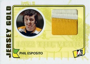 2009-10 In The Game 1972 The Year In Hockey - Game Used Jersey Gold #M-09 Phil Esposito  Front