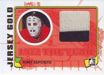 2009-10 In The Game 1972 The Year In Hockey - Game Used Jersey Gold #M-10 Tony Esposito  Front