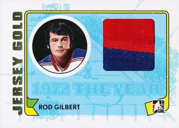 2009-10 In The Game 1972 The Year In Hockey - Game Used Jersey Gold #M-12 Rod Gilbert  Front