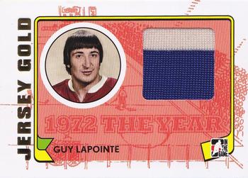 2009-10 In The Game 1972 The Year In Hockey - Game Used Jersey Gold #M-21 Guy Lapointe  Front