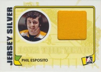 2009-10 In The Game 1972 The Year In Hockey - Game Used Jersey Silver #M-09 Phil Esposito  Front