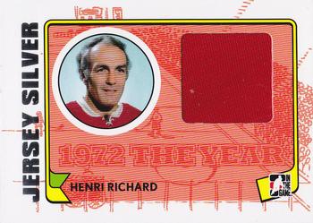 2009-10 In The Game 1972 The Year In Hockey - Game Used Jersey Silver #M-24 Henri Richard  Front