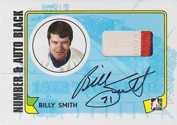 2009-10 In The Game 1972 The Year In Hockey - Game Used Number Autographs Black #MA-BS Billy Smith  Front