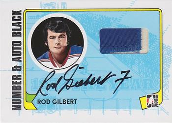 2009-10 In The Game 1972 The Year In Hockey - Game Used Number Autographs Black #MA-RG Rod Gilbert  Front