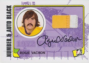 2009-10 In The Game 1972 The Year In Hockey - Game Used Number Autographs Black #MA-RV Rogie Vachon  Front