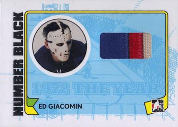 2009-10 In The Game 1972 The Year In Hockey - Game Used Number Black #M-11 Ed Giacomin  Front