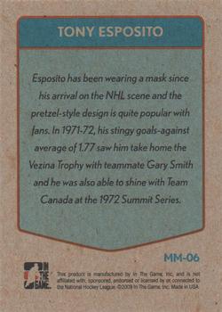 2009-10 In The Game 1972 The Year In Hockey - Masked Men #MM-06 Tony Esposito  Back