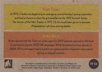 2009-10 In The Game 1972 The Year In Hockey - Past and Present #PP-04 Bobby Clarke / Daniel Briere  Back