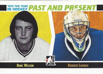 2009-10 In The Game 1972 The Year In Hockey - Past and Present #PP-07 Dunc Wilson / Roberto Luongo  Front