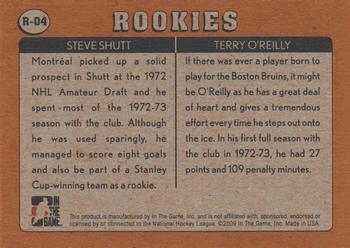 2009-10 In The Game 1972 The Year In Hockey - Rookies #R-04 Steve Shutt / Terry O'Reilly  Back