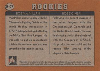 2009-10 In The Game 1972 The Year In Hockey - Rookies #R-07 Bob MacMillan / Bob Sicinski  Back