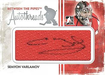 2009-10 In The Game Between The Pipes - Auto Threads Silver #AT-SV Simeon Varlamov  Front