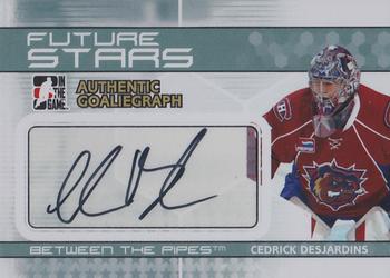2009-10 In The Game Between The Pipes - Authentic Goaliegraphs #A-CD Cedrick Desjardins  Front