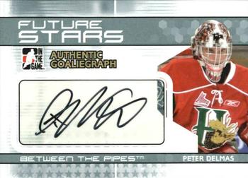 2009-10 In The Game Between The Pipes - Authentic Goaliegraphs #A-PD Peter Delmas  Front