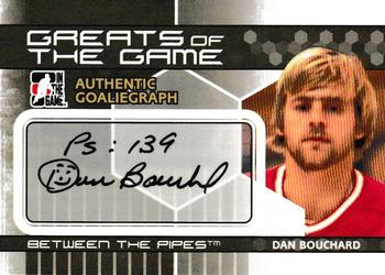 2009-10 In The Game Between The Pipes - Authentic Goaliegraphs #A-DB2 Dan Bouchard  Front