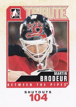 2009-10 In The Game Between The Pipes - Brodeur Tribute #T09 Martin Brodeur  Front